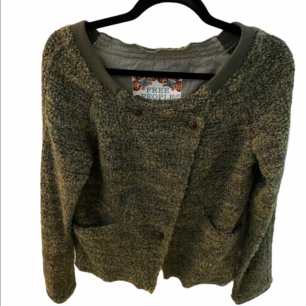 Dark Green Free People Jacket